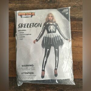 Spooktacular Creations Women's Skeleton Costume - Black and White Size Medium